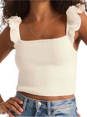 Z Supply Hera Smocked Crop Top